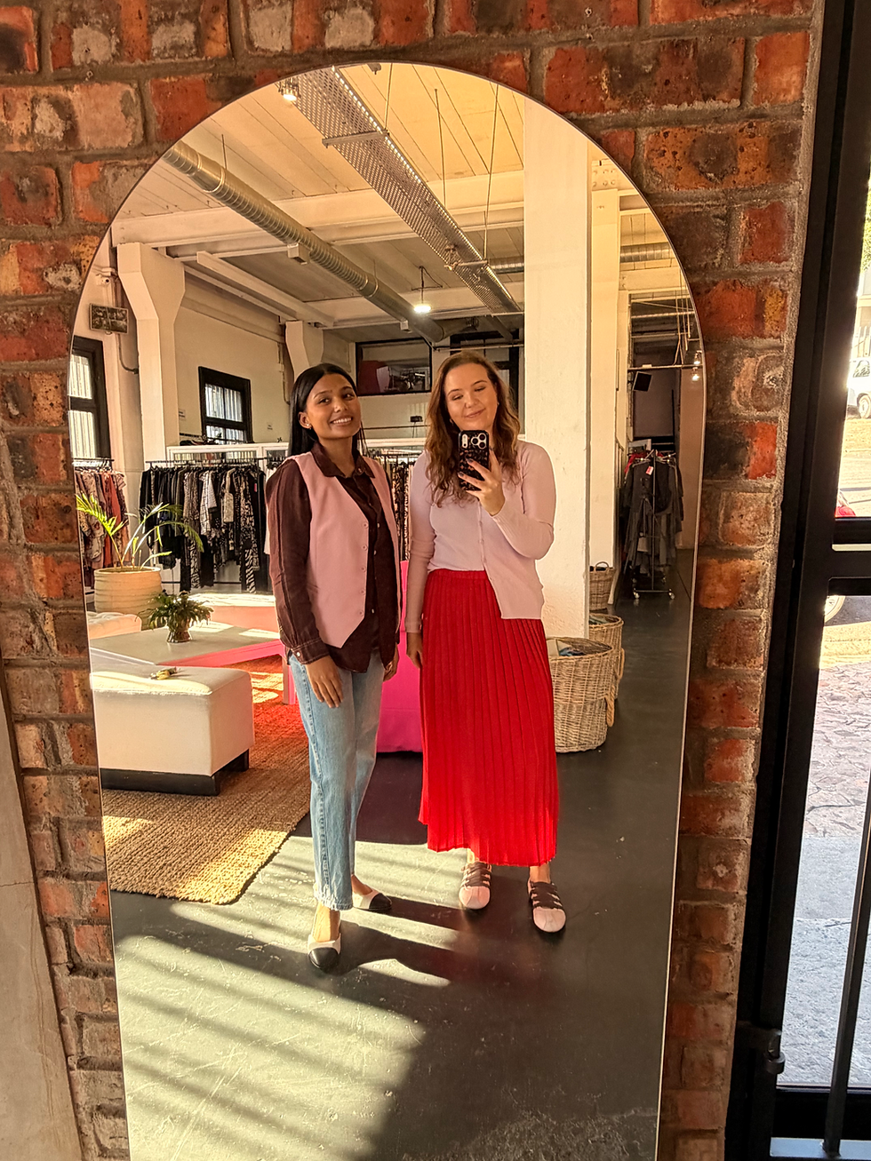 Thumbnail: Red Pleated Maxi Skirt - Size L/XL