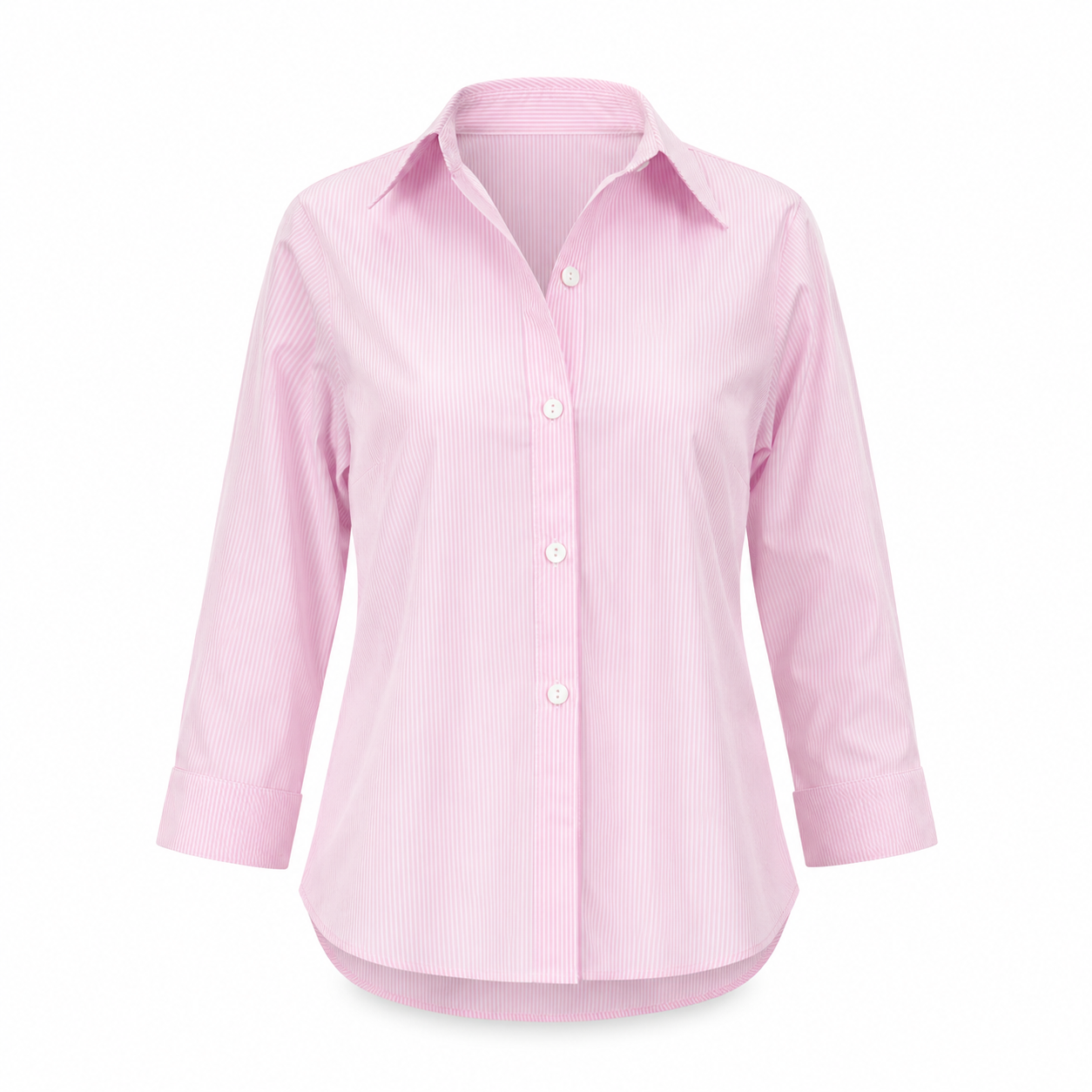 Nieu Light Pink & White 3/4 Sleeve Shirt - Size 40