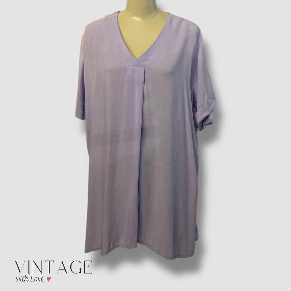 Calypso Lilac Short Sleeve Top - Size RSA42 (Fits Size XXXL)
