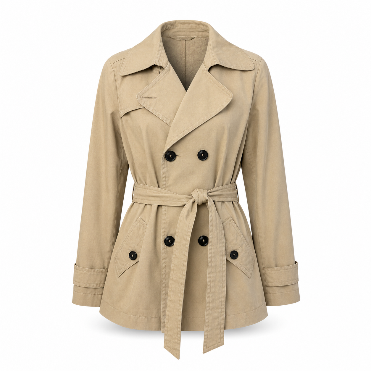 Woolworths Stone Trench Coat - Size 14