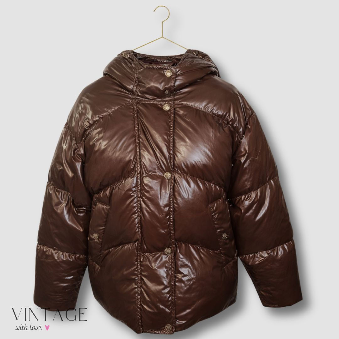 Orsay Chocolate Brown Puffer Jacket - Size EUR 34