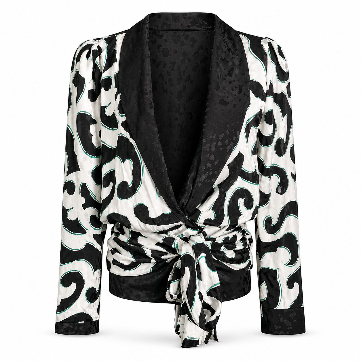 Dallas Collection Black & White Patterned Jacket - Size M