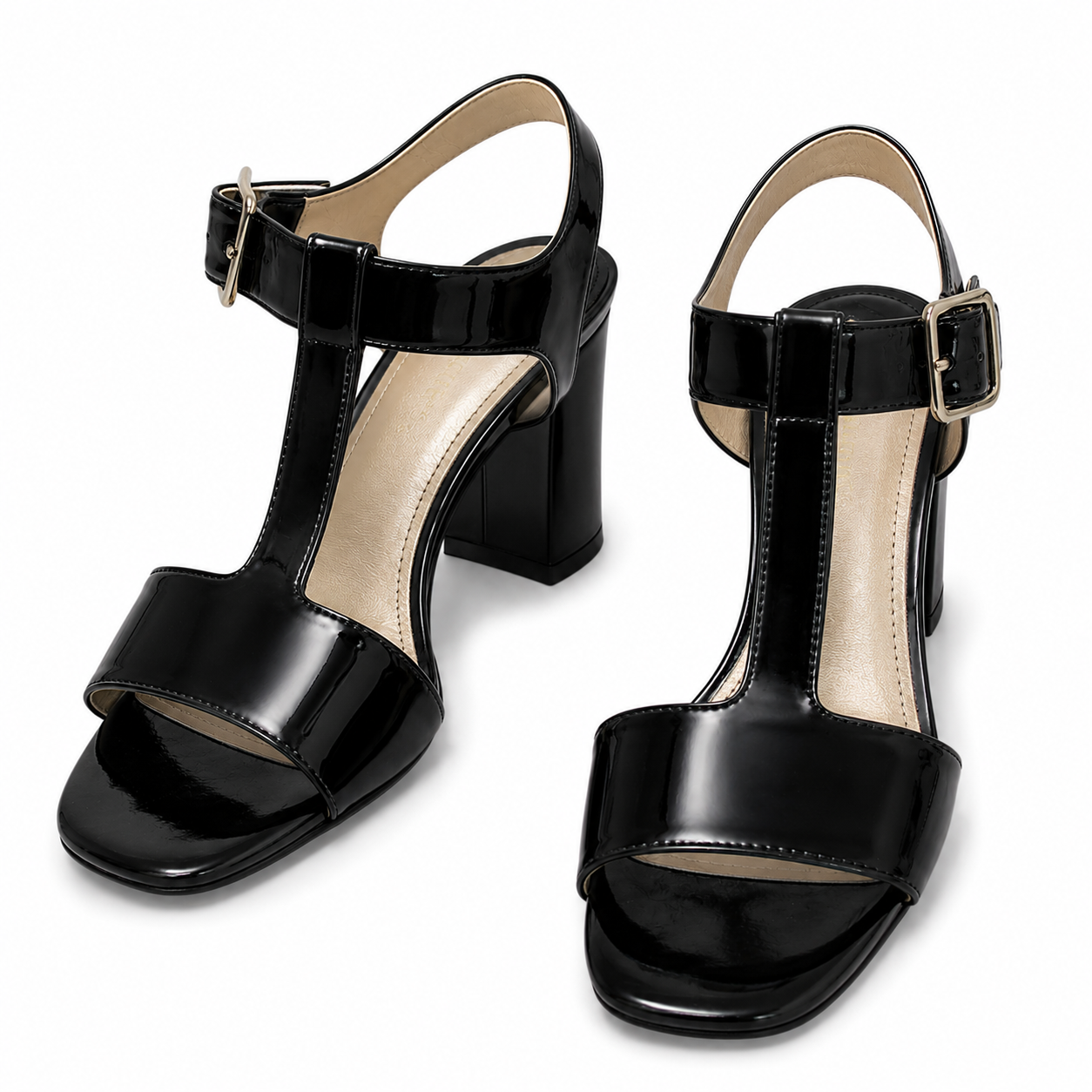 Prada Black T-Strap Heels - Size 37.5