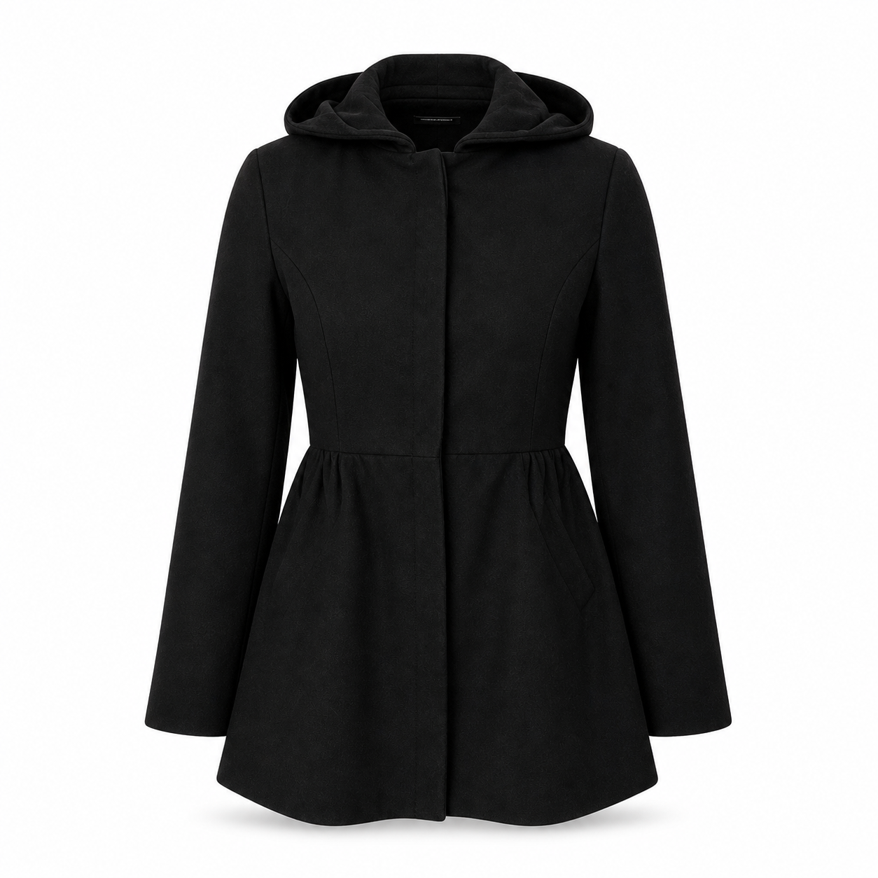 Woolworths Black Peacoat with Hood - Size 13-14yrs (Fits XS)