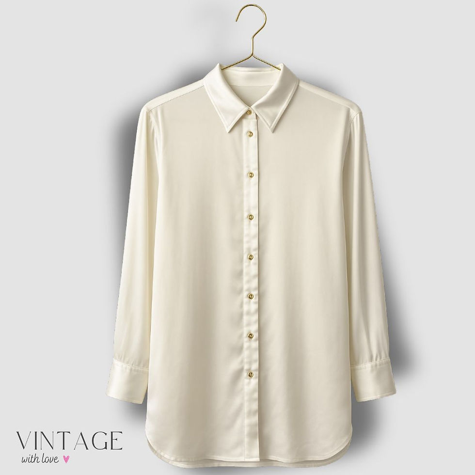Zara White Satin-Like Shirt - Size Eur L
