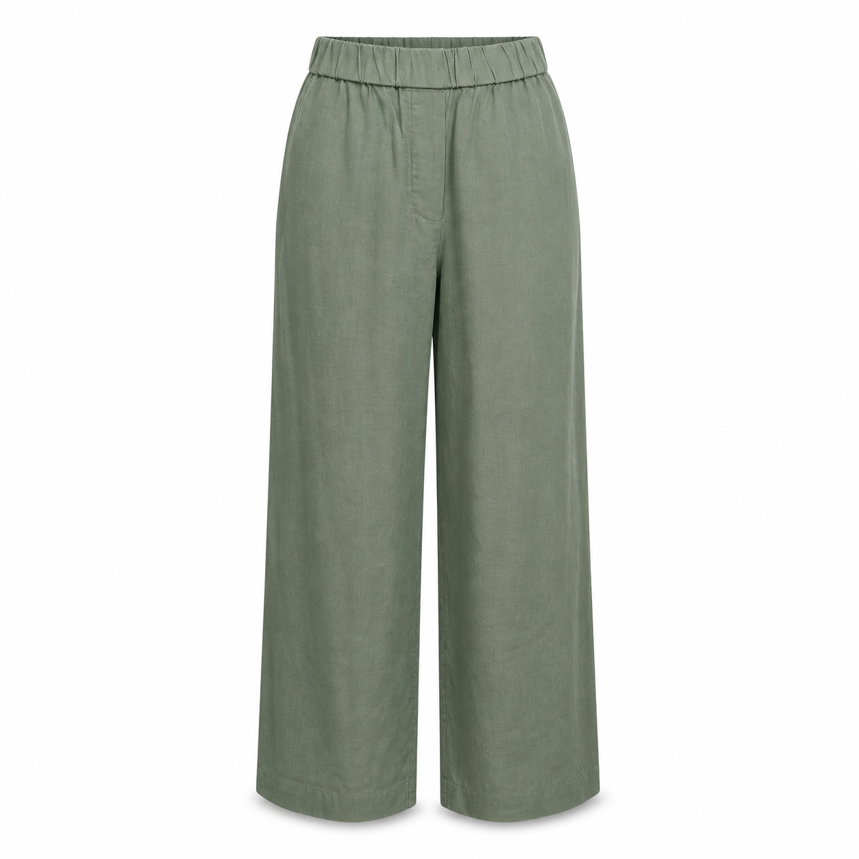 Trenery Moss Green Linen Pants - Size 10