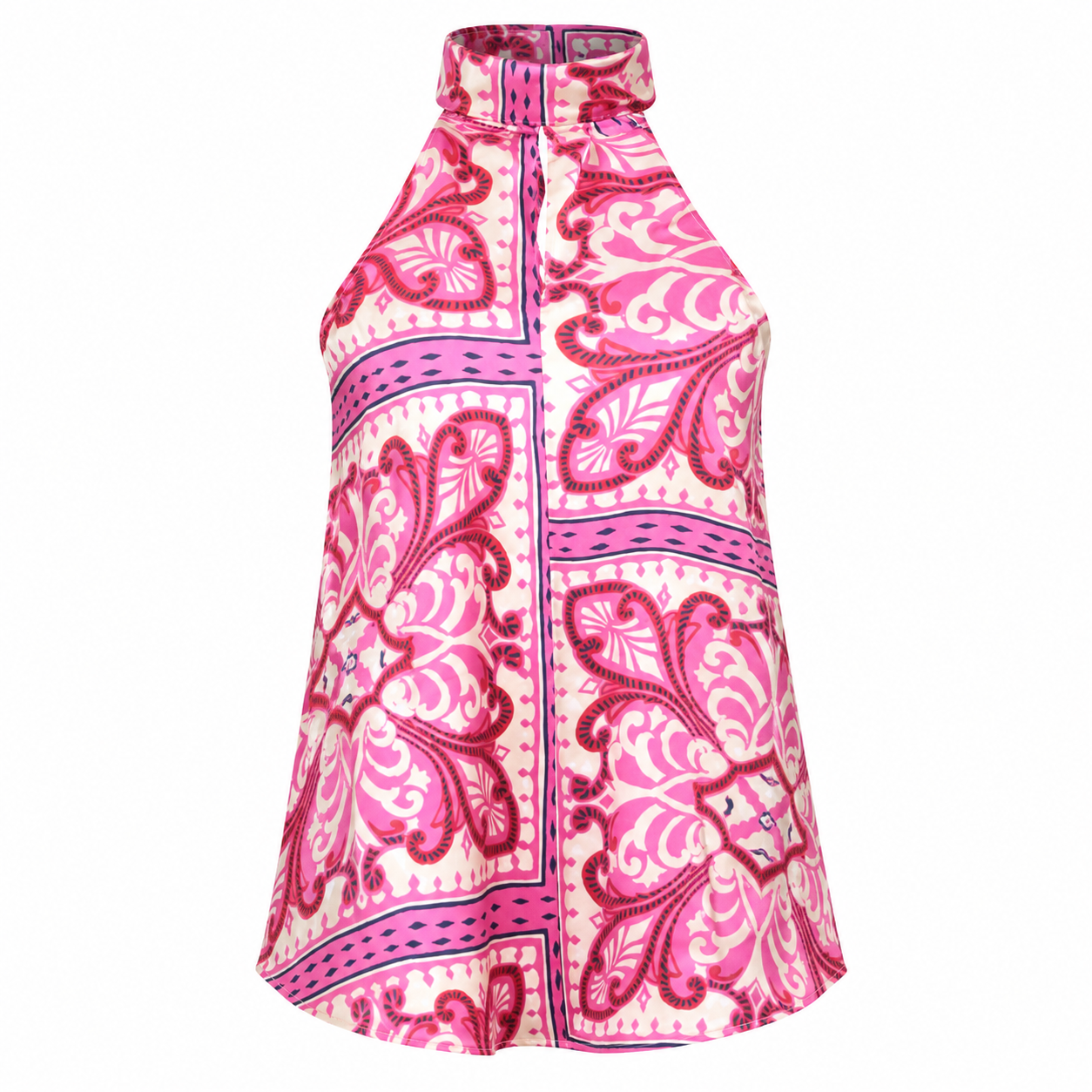 MNG Multicolour Floral Halter Neck Blouse – Size EUR 38