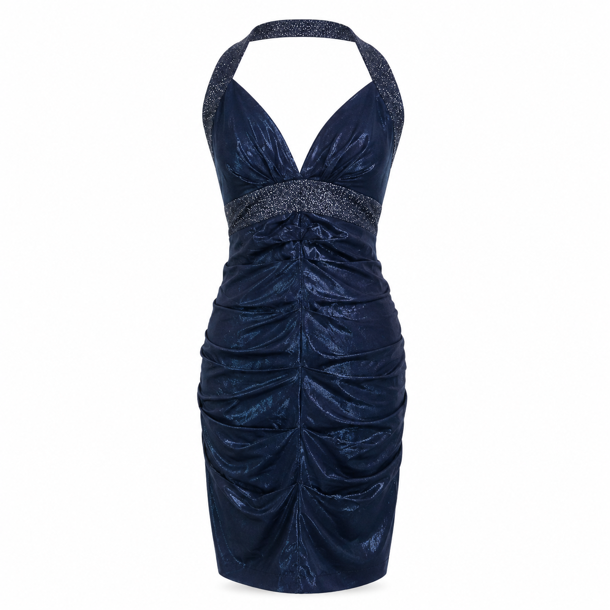 Nicole Miller Navy Blue Halter Dress – Size 2