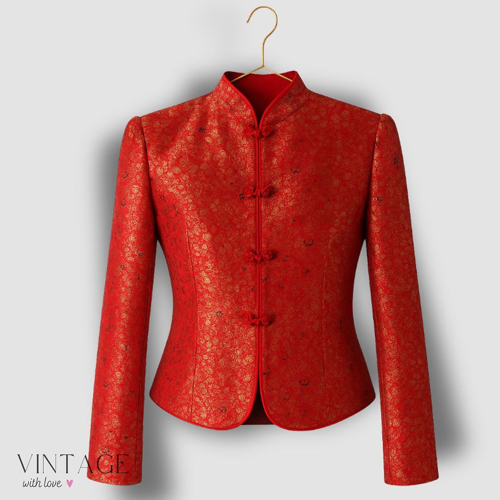 Ling Yuu Red Brocade Jacket – Size M