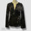 Thumbnail: Sally Moinet Black & Gold Animal Print Long Sleeve Top - Size 34