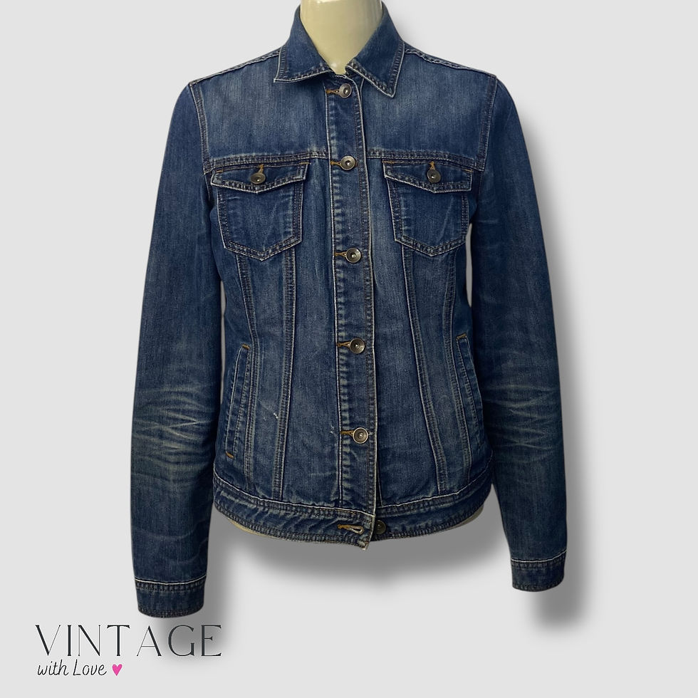 Its Denim Dark Wash Denim Jacket - Size UK 10