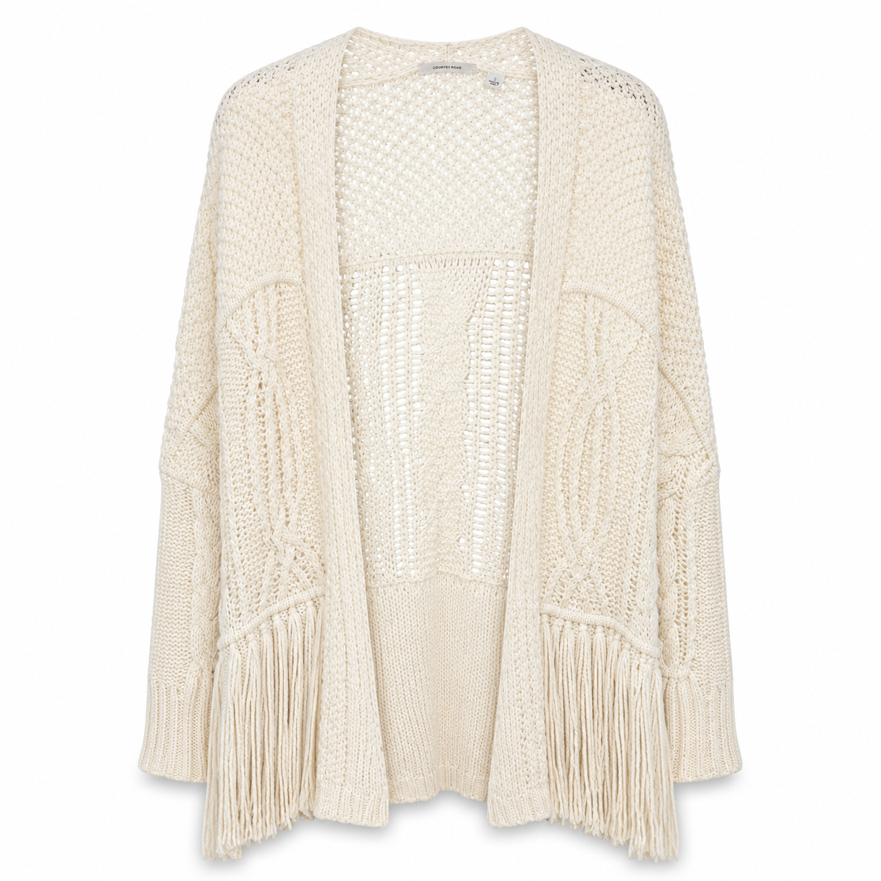Country Road Cream Tassel Cardigan - Size S