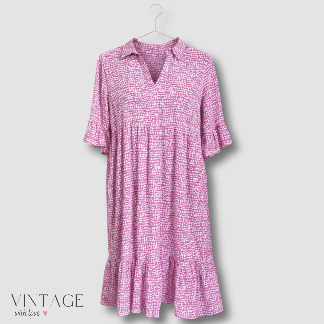 Mystique by Dee Pink & White Dress - Size M