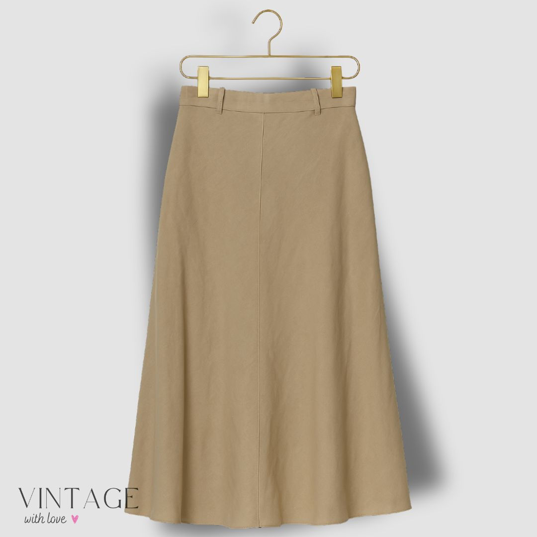 Military Colour Long Skirt - Size Estimate M 