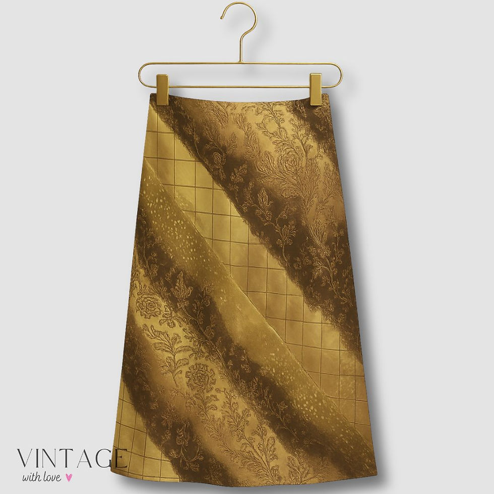 Kriss Green Patterned Skirt - Size 40