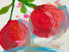 "cherry blossom blues" art for Parkinson's