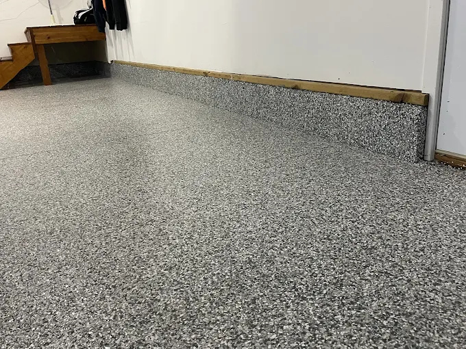 Home garage with newly installed epoxy flooring in Toronto GTA by SurfacePro Epoxy Flooring