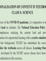 Class X: Rationalised Syllabus (2022-2023)