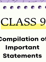 Class IX Important Statement Compilation