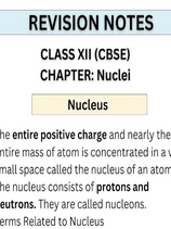Class XII Nuclei Revision Notes