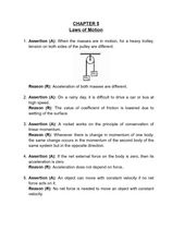 Class XI- Laws of Motion AR Questions