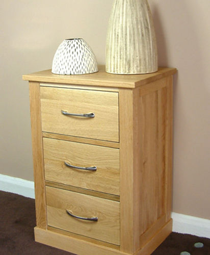 Thumbnail: Mobel Oak Three Drawer Lamp Table