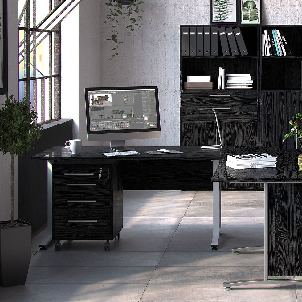Thumbnail: Prima Mobile cabinet in Black woodgrain