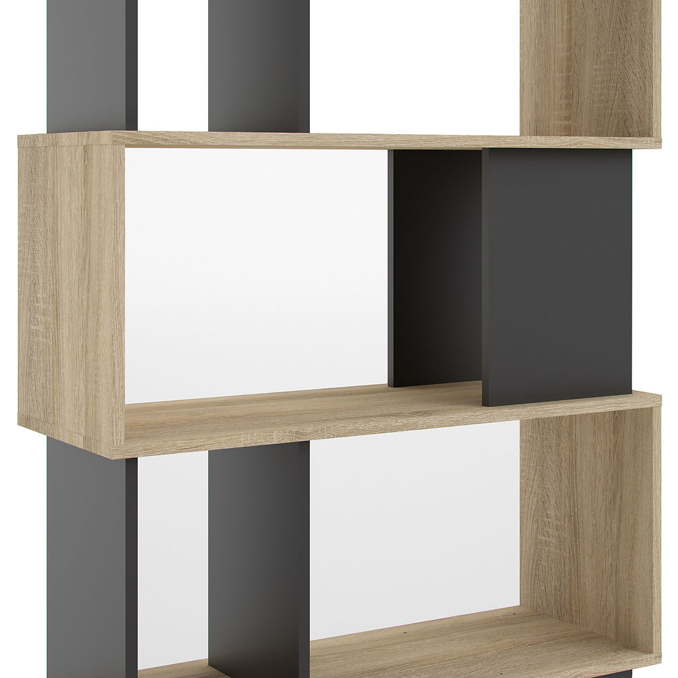 Thumbnail: Maze Open Bookcase in Oak and Black