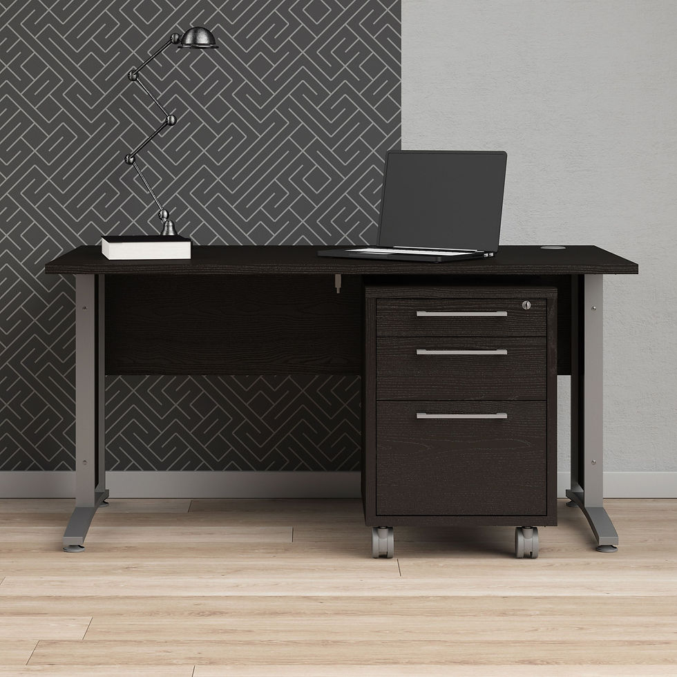 Thumbnail: Prima Mobile file cabinet in Black woodgrain