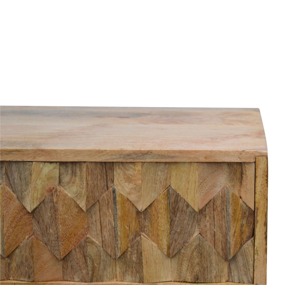 Thumbnail: Pineapple Carved Media Unit with Sliding Door