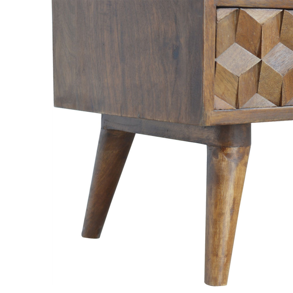 Thumbnail: Chestnut Cube Carved TV Unit