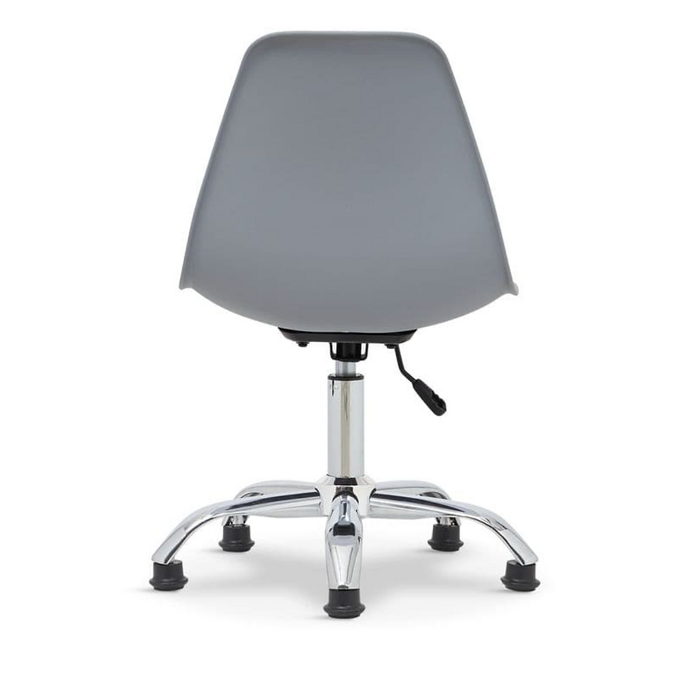 Thumbnail: Grey Swivel Office Chair - No Wheels