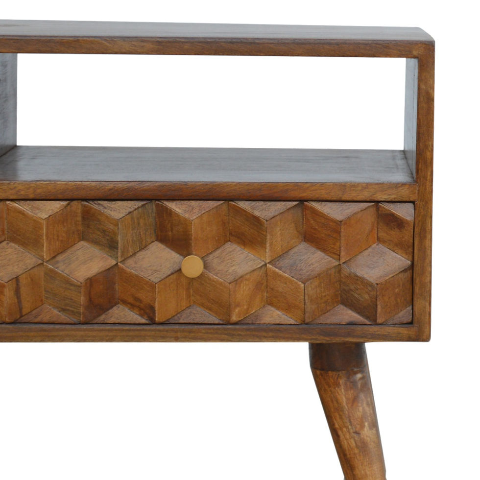 Thumbnail: Chestnut Cube Carved TV Unit