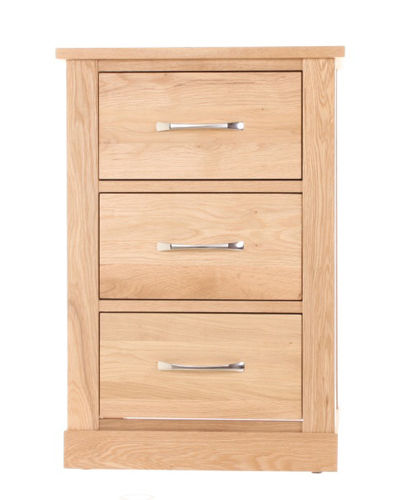 Thumbnail: Mobel Oak Three Drawer Lamp Table