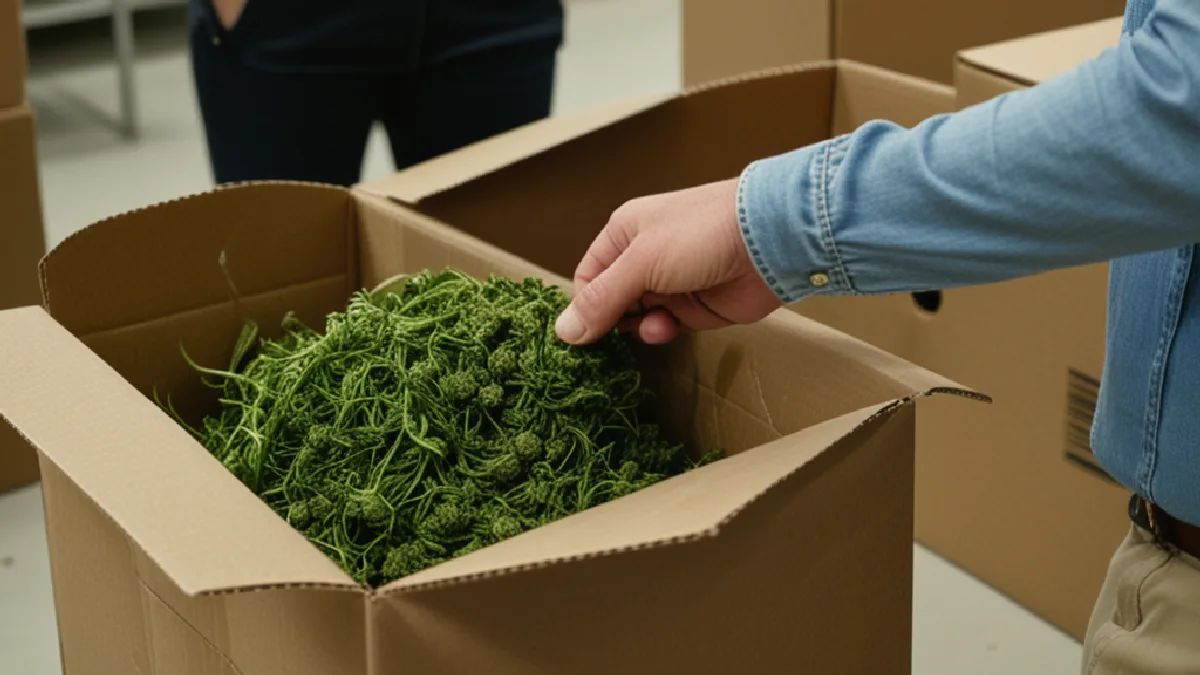 A plain fulfillment counter and card reader suggest tighter payment checks for regulated delivery operators.