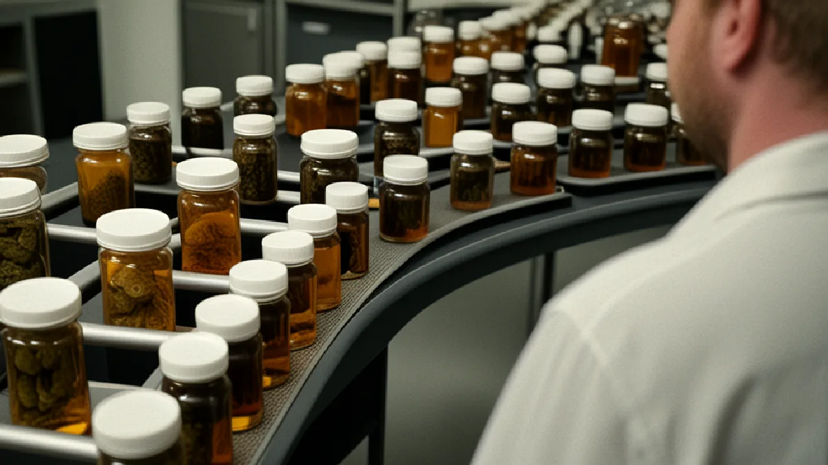 Workers prepare unlabeled cannabis products in a fulfillment room, illustrating accurate orders and smoother delivery handoffs.