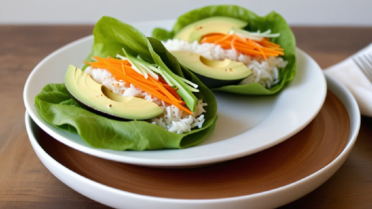Mint, Thai basil, avocado and crisp vegetables surround a rice wrapper, echoing Lemon Kush’s bright herbal profile.
