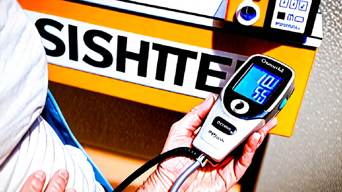 A clinician checks vital signs during supervised dosing, showing the monitoring and guardrails associated with REMS safety.