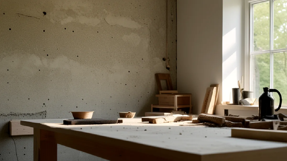 Profesionales inspeccionan una muestra de pared de hempcrete mientras consideran los requisitos locales de construcción y de las instalaciones.