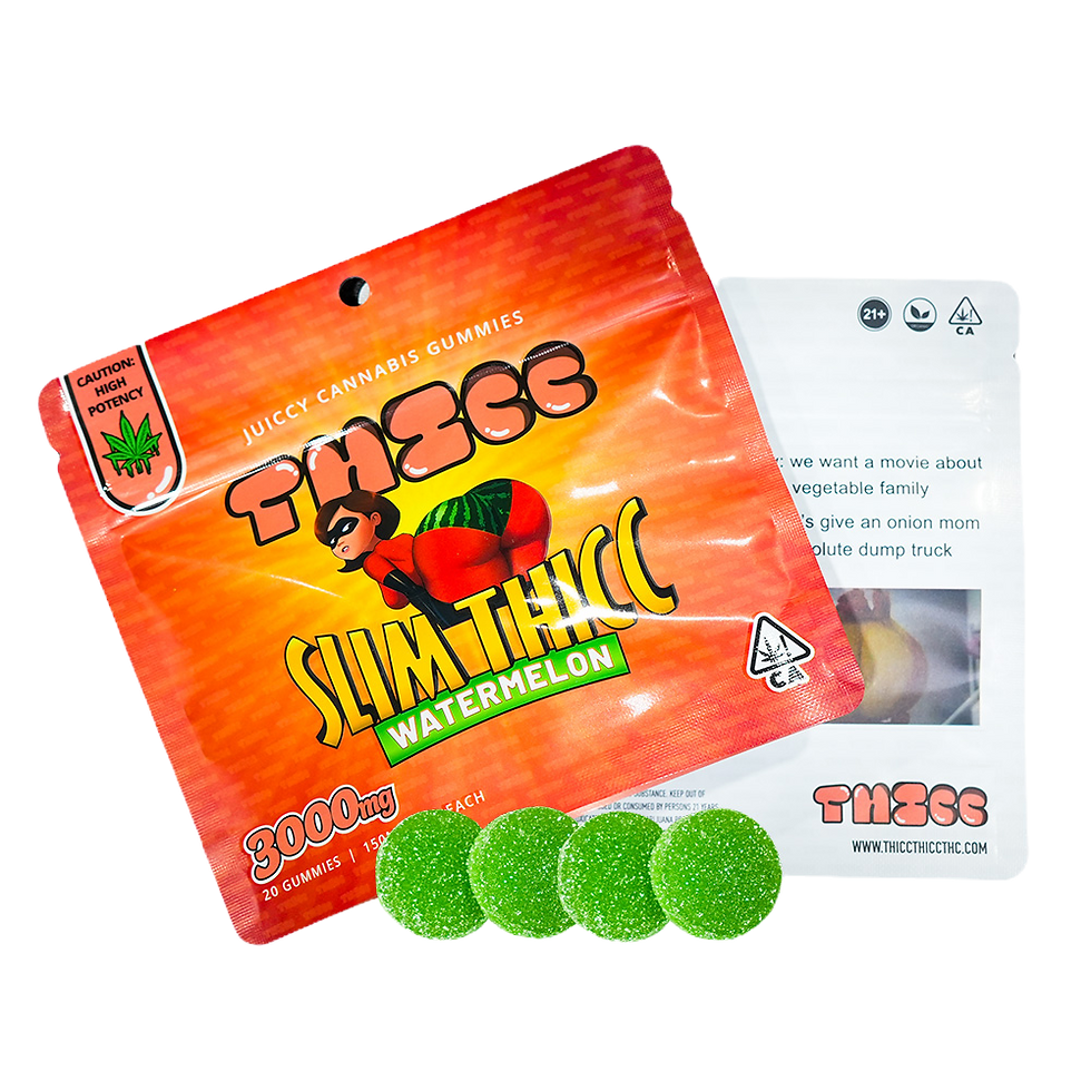 thicc gummies 3000mg thc edibles watermelon