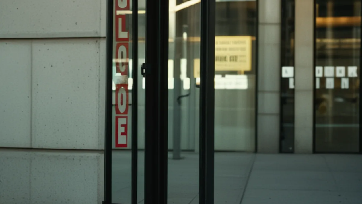 plain closed loading-bay door at dusk, no vehicles, plates or signage in New York, illustrating bud lords take: balancing consumer access and product safety