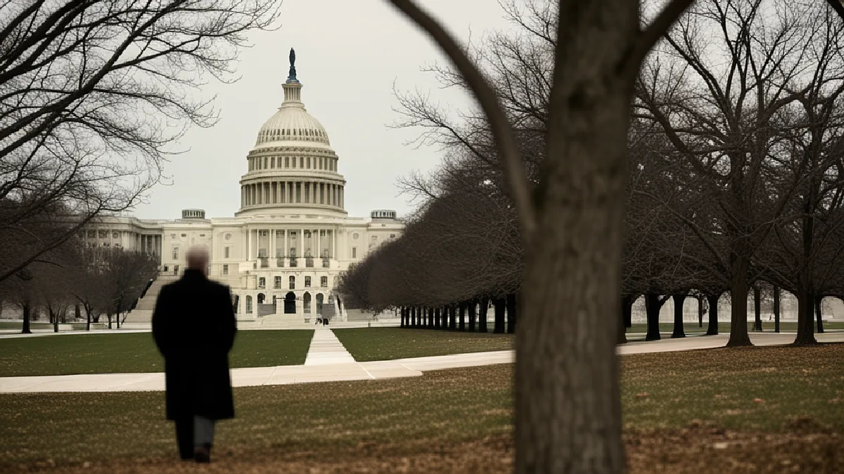 The U.S. Capitol and silhouetted observers suggest unresolved federal decisions affecting cannabis taxes and banking.