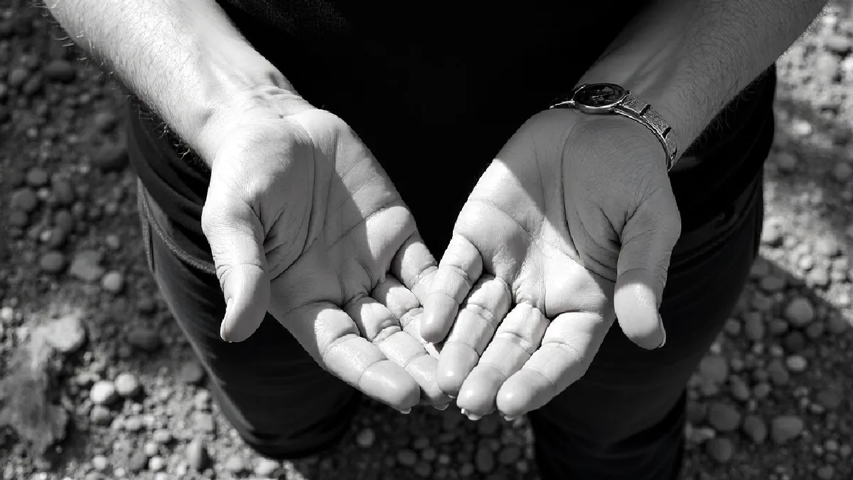 A hand applies a small amount of topical product to the forearm, illustrating cautious tolerance testing.