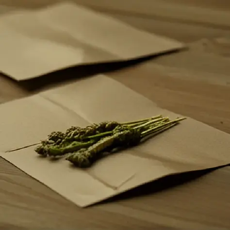 Gloved hands inspect sealed cannabis packages in a controlled operations room, representing delivery licensing and compliance research.