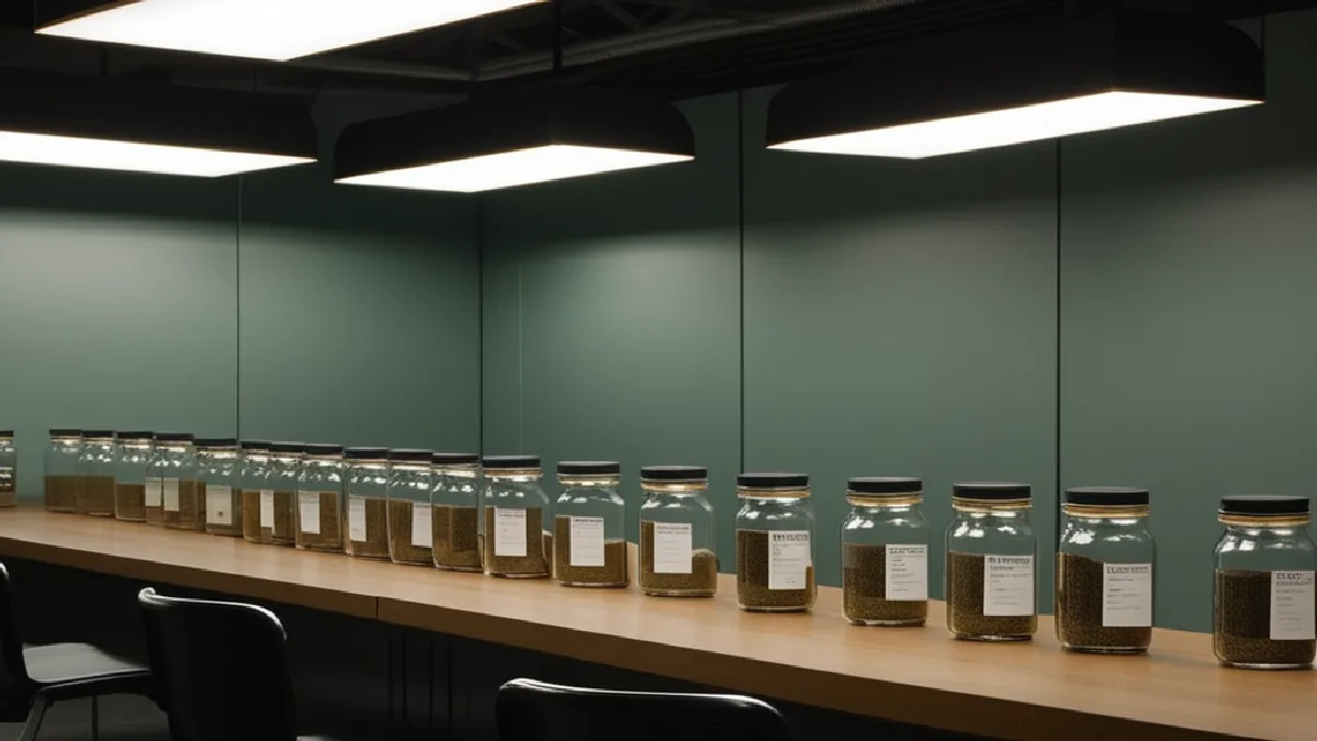 Anonymous conference attendees collaborate around a table, illustrating why diverse cannabis professionals benefit from meeting in one place.