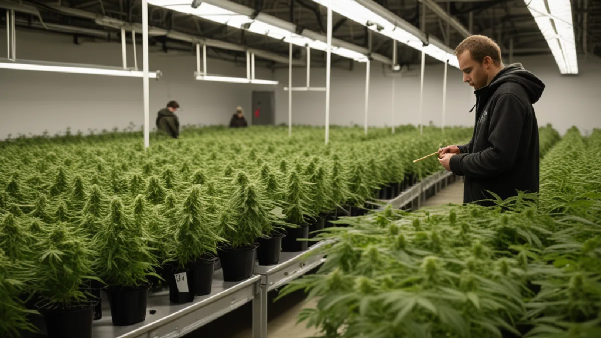 Une culture intérieure de cannabis bien organisée illustre comment la stabilité des opérations peut influencer les conditions de financement du cannabis d’un État à l’autre.