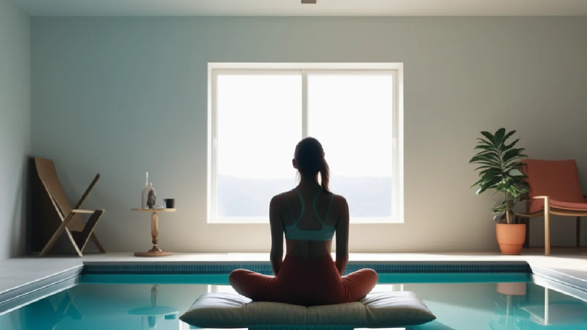 A silhouetted participant sits in a dissolving room beside a vaporizer, evoking the inward intensity of 5-MeO-DMT.