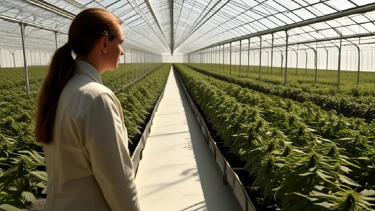 Un invernadero de cultivo comercial de cannabis en California, que ilustra lo que ocurrió y por qué las retiradas de productos son importantes