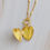 Thumbnail: Slash Patterned Heart Open Locket Necklace