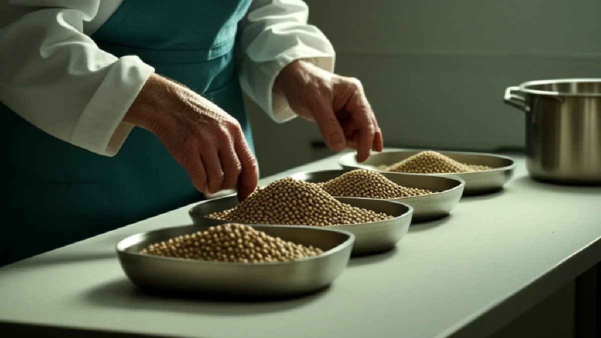A researcher tests hemp seeds in a laboratory, illustrating agricultural quality oversight under the current system.